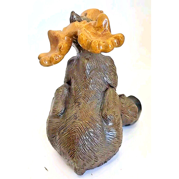 Brown PAWS & CLAWS 4.5" Humor Sitting Wild Moose Figurine - Picture 4 of 7